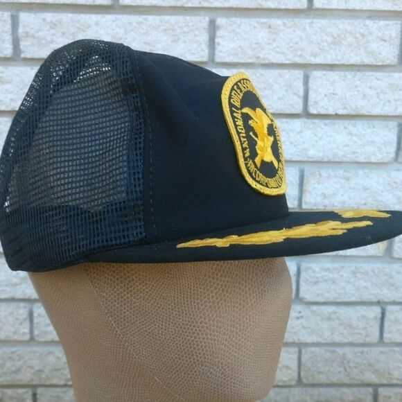 Vintage 90s NRA Snapback Hat Mesh Baseball Cap Laurel Eagle Patch - Picture 3 of 7